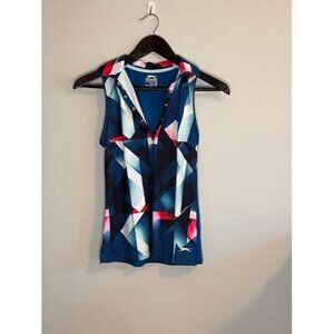 Slazenger Womens Golf Active Skort Sleeveless Set Size XS Blue Pink Geometric